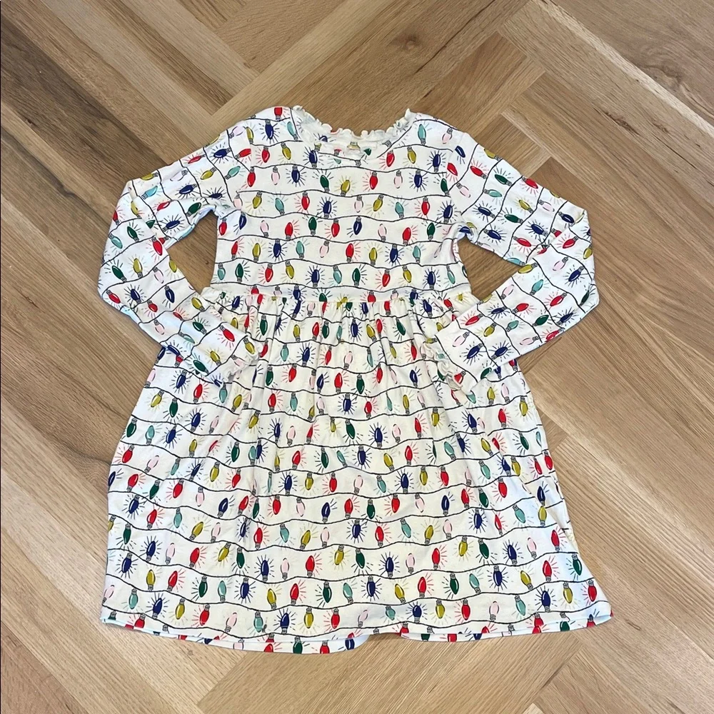 Hanna Andersson Girl’s Holiday Print Rib Dress - Picture 1 of 5